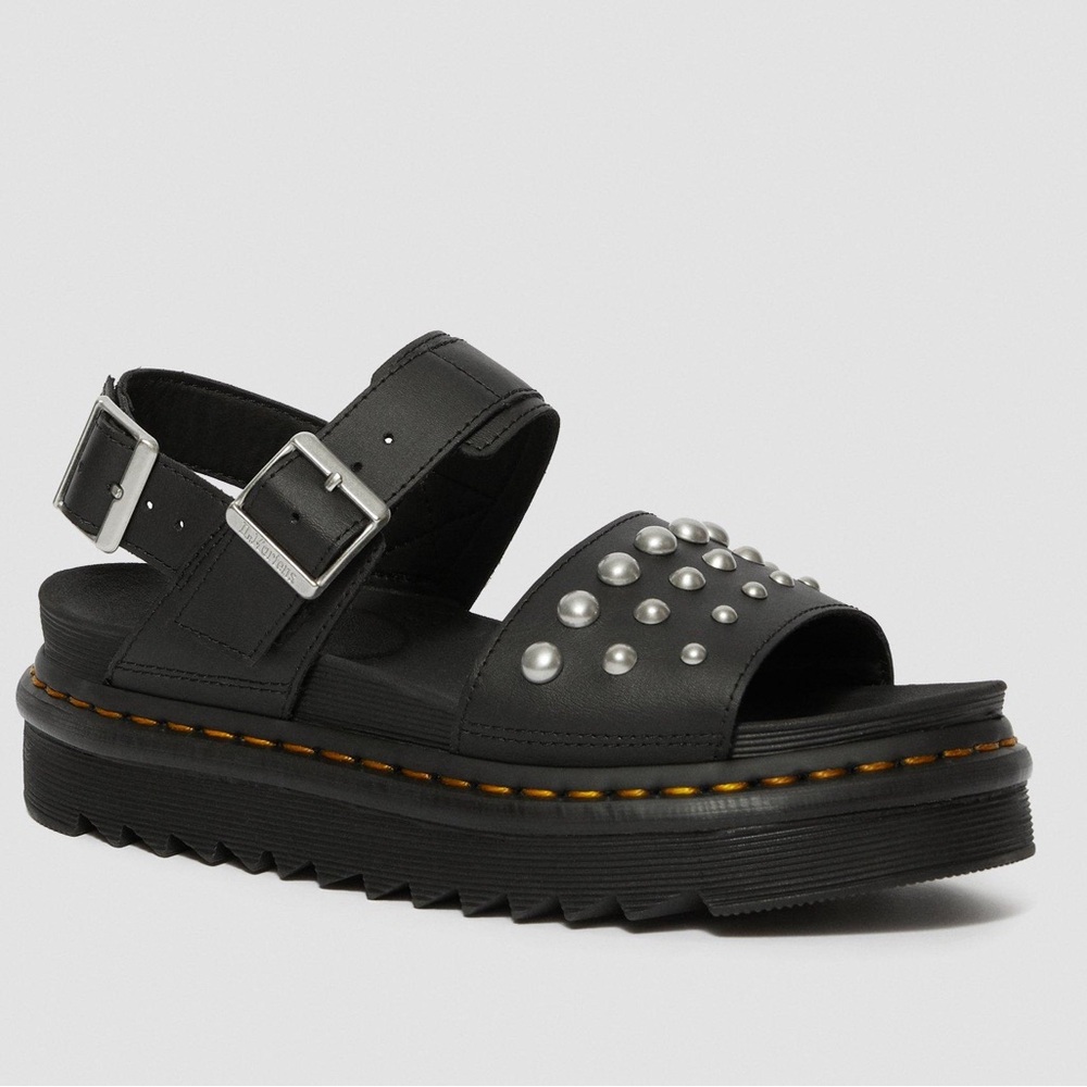 Dr Martens Voss Leather Studded Sandals 39 8.5 Doc Martens